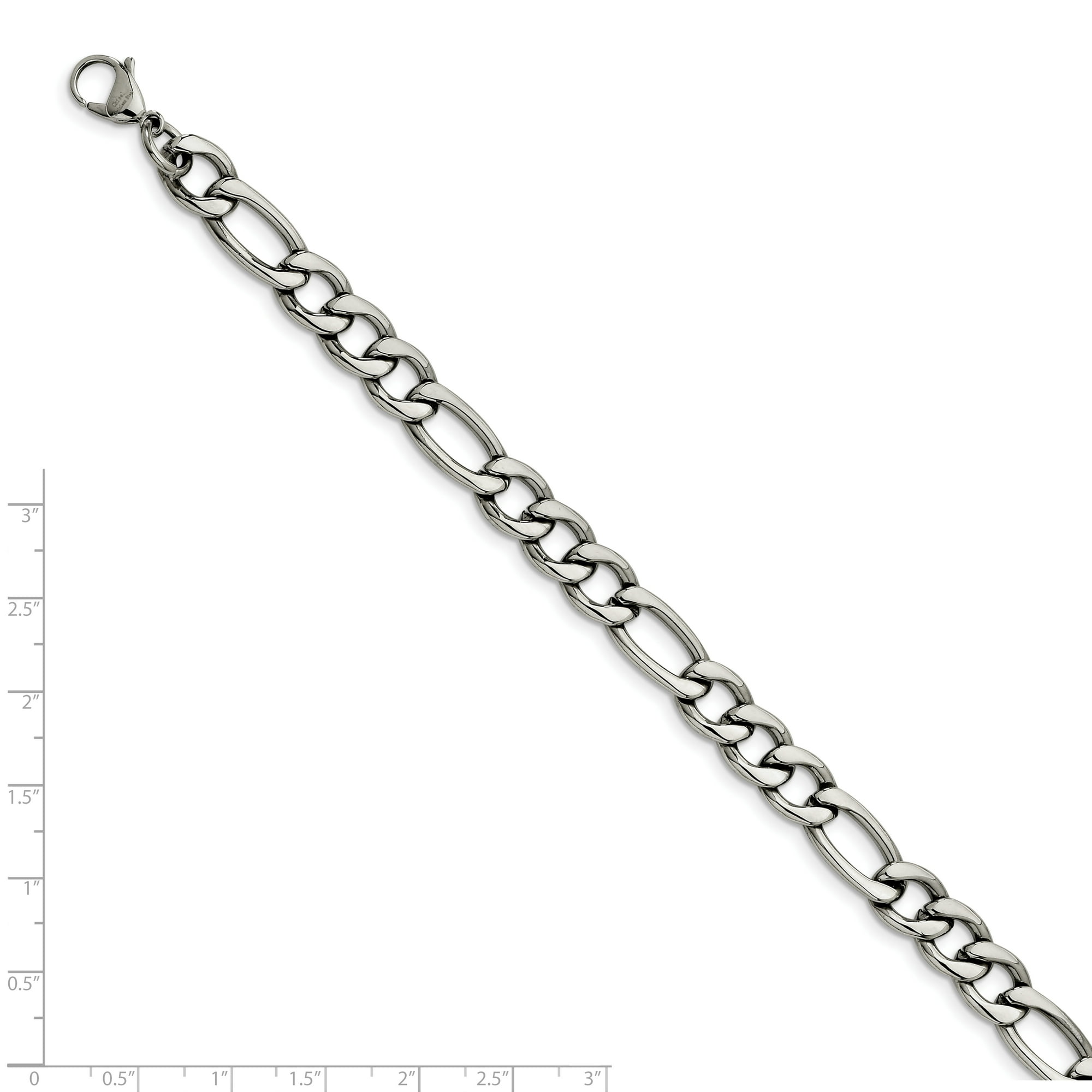 Stainless Steel 8.4mm 22in Figaro Chain 